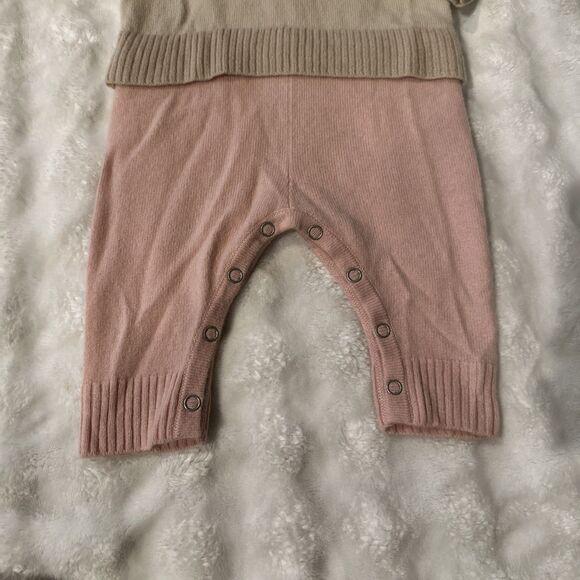 Archer’s Bow 6-9 Months 100% Cashmere  Baby Romper Outfit Pink Girls One Piece - Picture 5 of 12